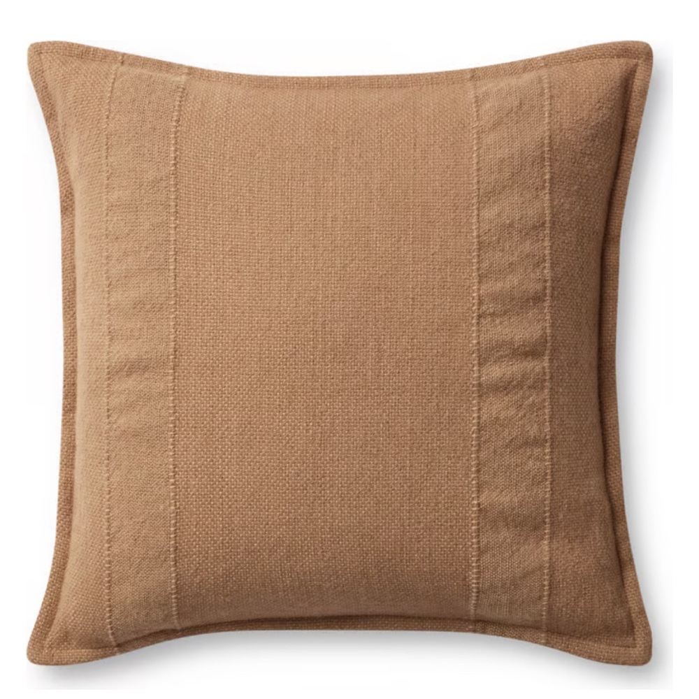 NEW Magnolia Home Loloi + Angela Rose 22x22 Woven Texture Pillow Cover - Tan